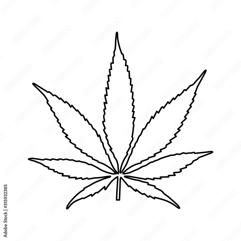 Obraz premium Marijuana leaf, cannabis icon 