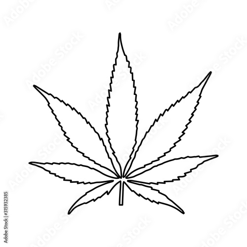 Marijuana leaf, cannabis icon 