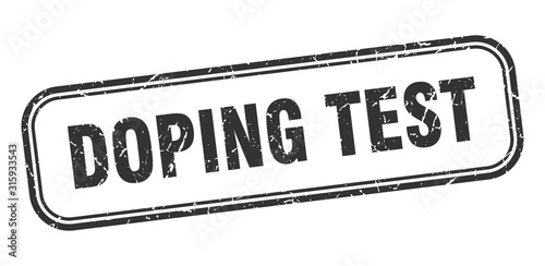 doping test stamp. doping test square grunge black sign