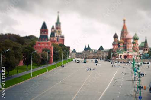  Moscow Red Square, a photograph with the tilt shift effect