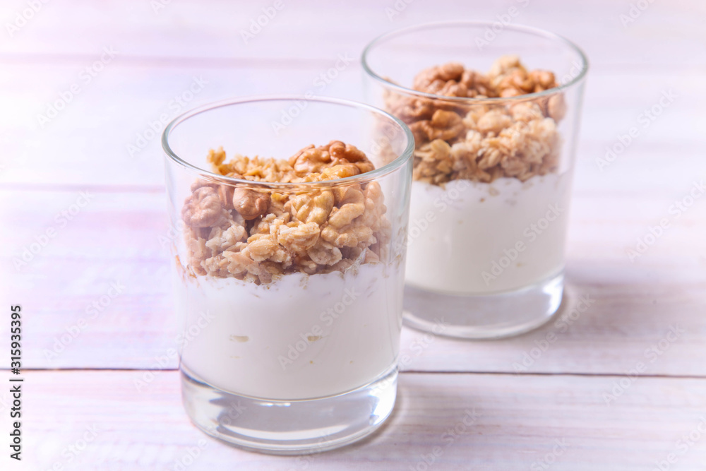 parfait dessert with nuts parfait dessert with nuts