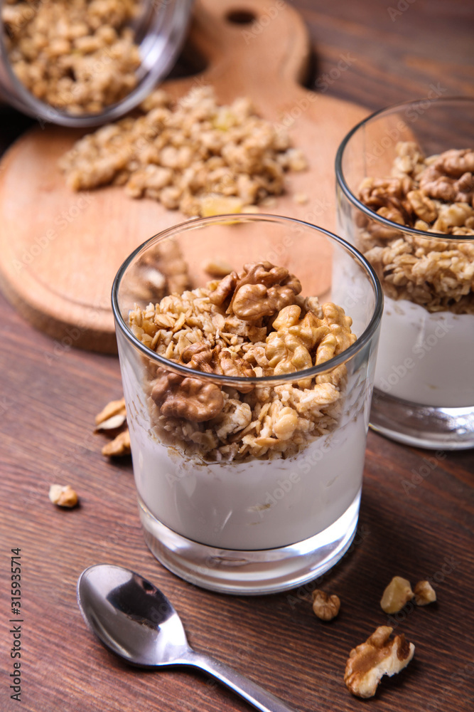 parfait dessert with nuts parfait dessert with nuts