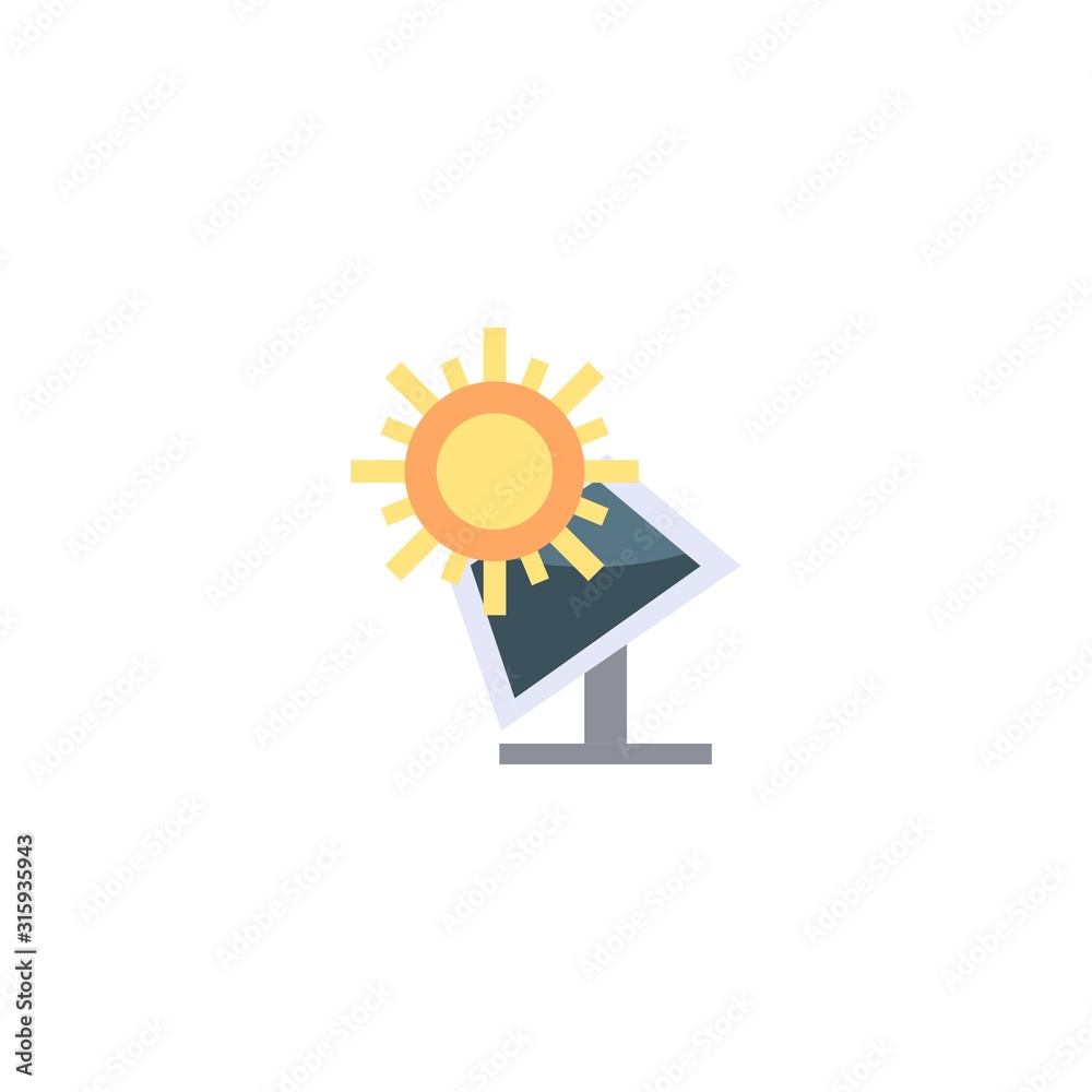 Solar energy creative icon. From Ecology icons collection. Isolated Solar energy sign on white background Solar energy creative icon. From Ecology icons collection. Isolated Solar energy sign on white background