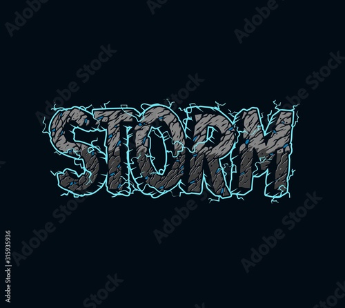 Vintage Storm inscription template