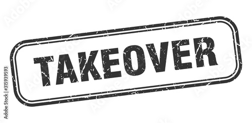takeover stamp. takeover square grunge black sign