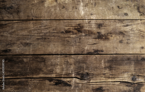 Brown vintage wood planks with worn grunge texture