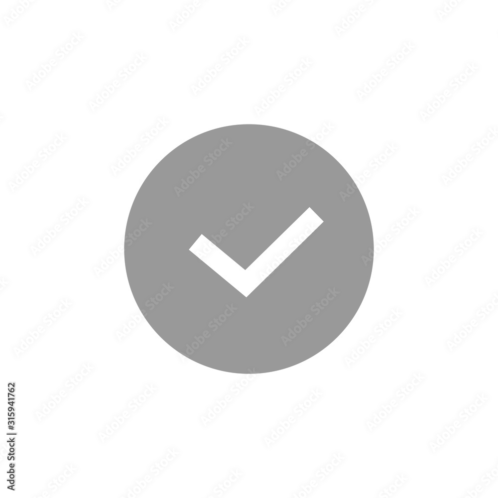 Tick,check mark flat vector icon isolated on a white background. Tick,check mark flat vector icon isolated on a white background.