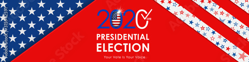 2020 Presidential Election. 2020 United States of America Presidential Election. Vote America Presidential Election Vector Design.
