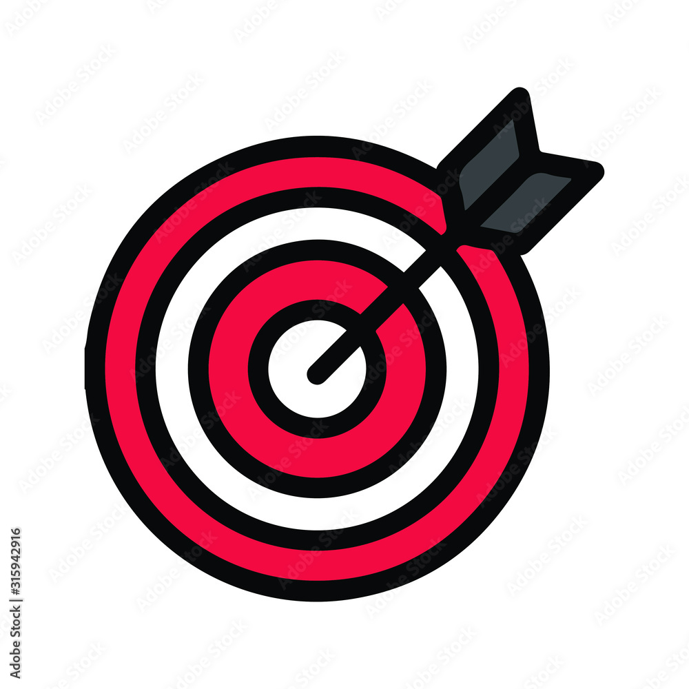 Business dart goal target icon