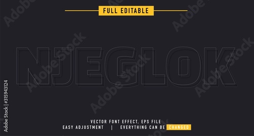 emboss text effect design editable vector, easy to change as needed, deep concave and radiant outside, press-stamp style and fun