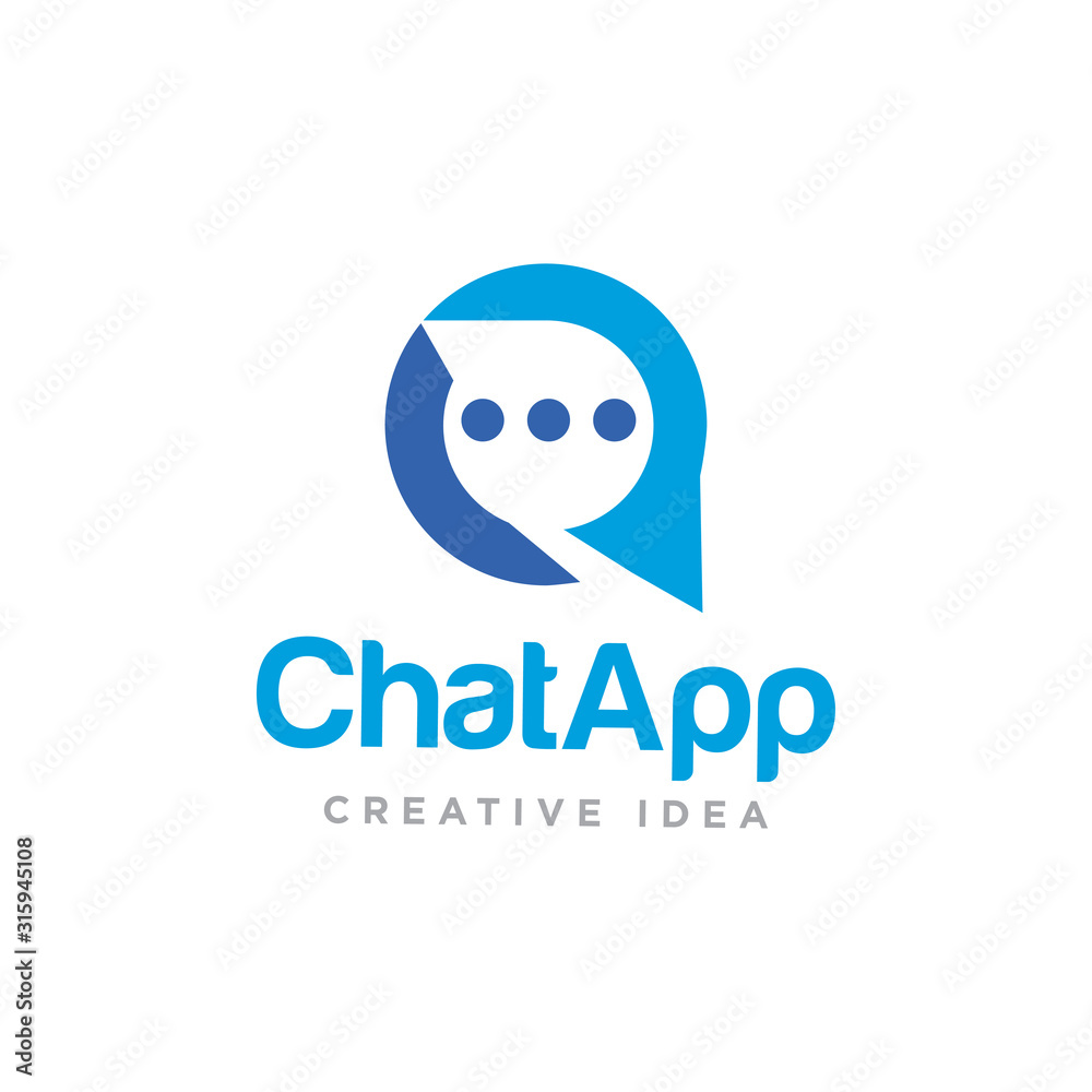 Chat Communication Logo Design Vector Chat Communication Logo Design Vector