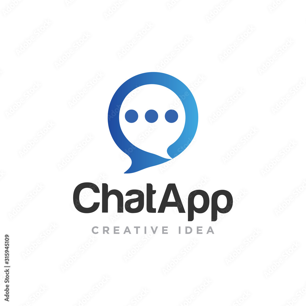 Chat Communication Logo Design Vector Chat Communication Logo Design Vector