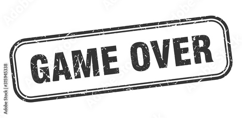 game over stamp. game over square grunge black sign