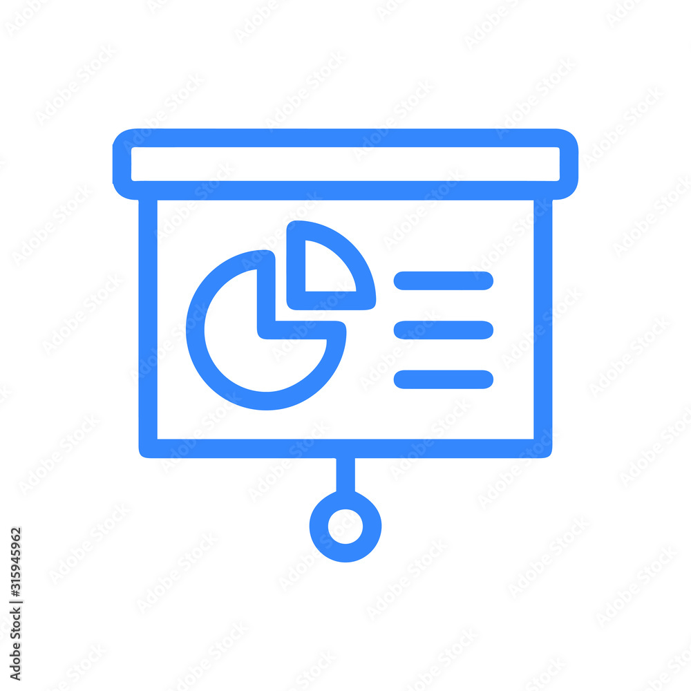 Chart presentation slide icon Chart presentation slide icon