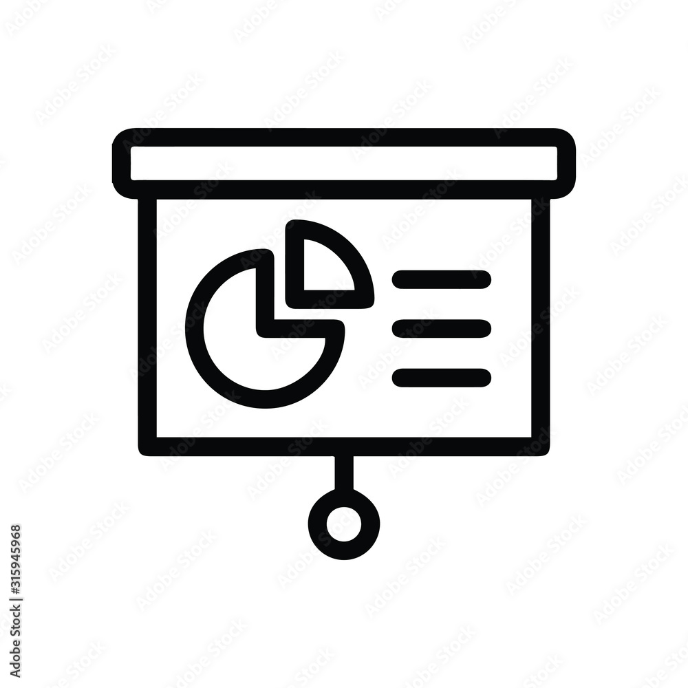 Chart presentation slide icon Chart presentation slide icon