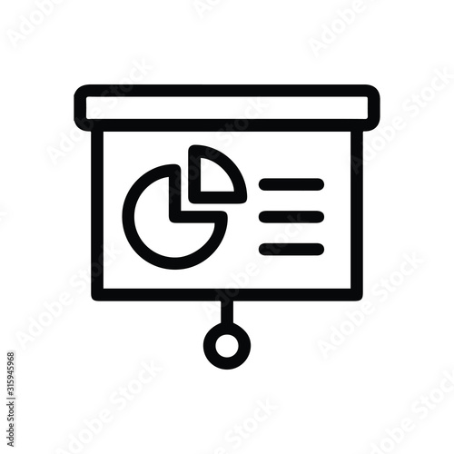 Chart presentation slide icon