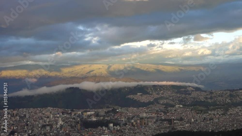 Aerial view of Quito photo