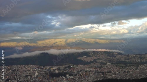 Aerial view of Quito