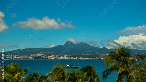 View of Fort-de France bay in Martinique
