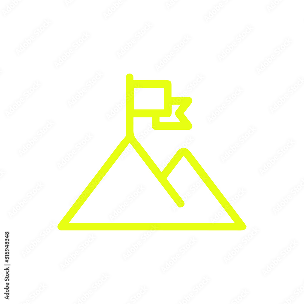 Mountain flag success icon Mountain flag success icon