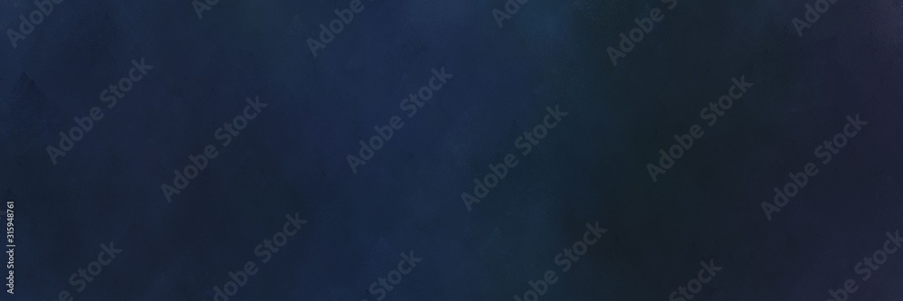 Fototapeta horizontal colorful vintage painting background graphic with very dark blue, dark slate gray and light slate gray colors and space for text or image. can be used as header or banner