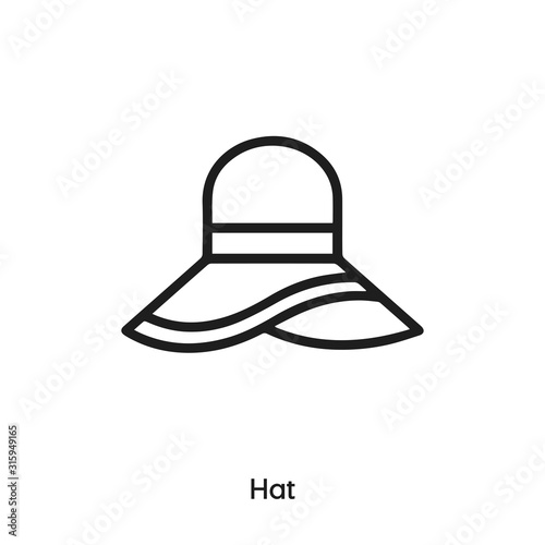 hat icon vector sign symbol