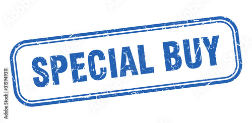 special buy stamp. special buy square grunge blue sign