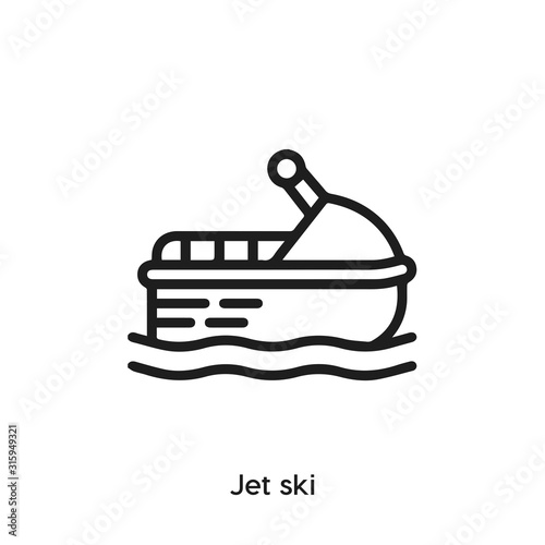 jetski icon vector sign symbol