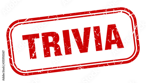 trivia stamp. trivia square grunge red sign