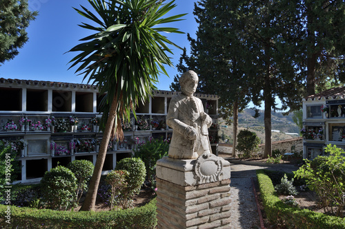Sculpture of Galvez family in Macharaviaya cemetery, Malaga, Spain photo