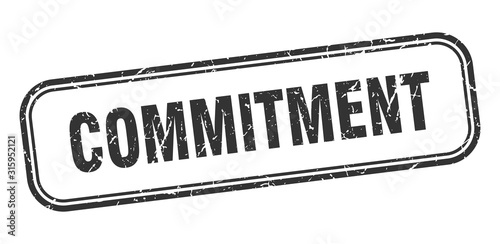 commitment stamp. commitment square grunge black sign