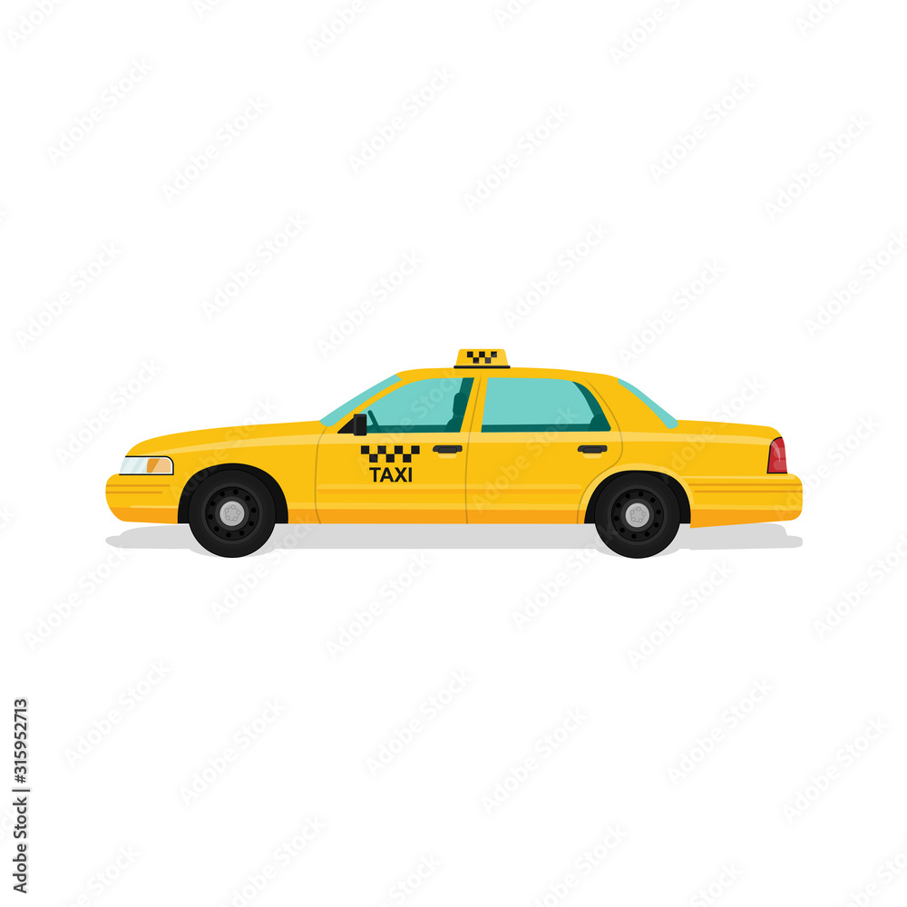 Taxi yellow car cab.