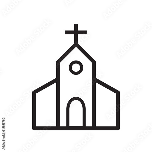 Church icon vector design template