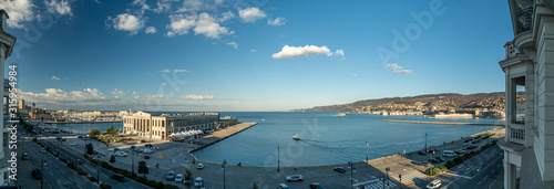 Triest aerial view cityscape