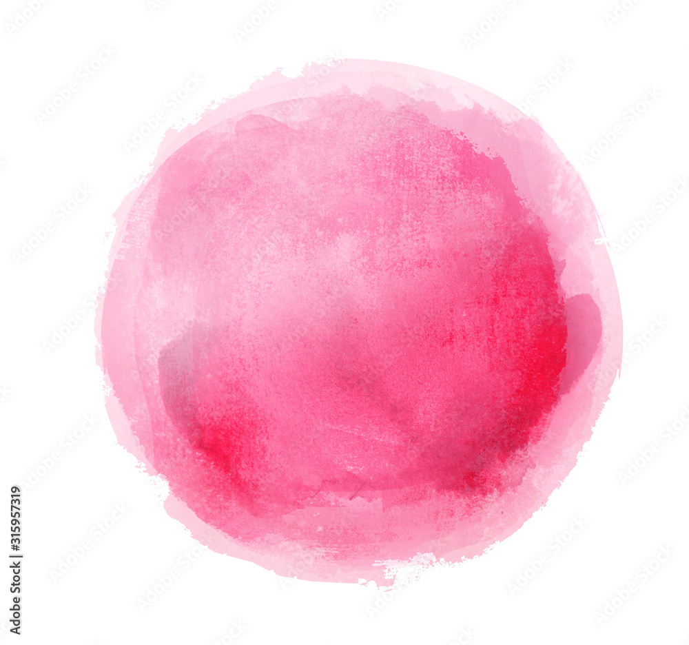 Watercolor circle on white as background Watercolor circle on white as background