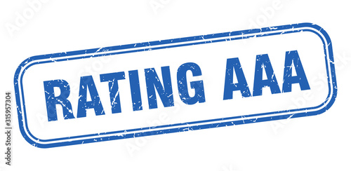 rating aaa stamp. rating aaa square grunge blue sign