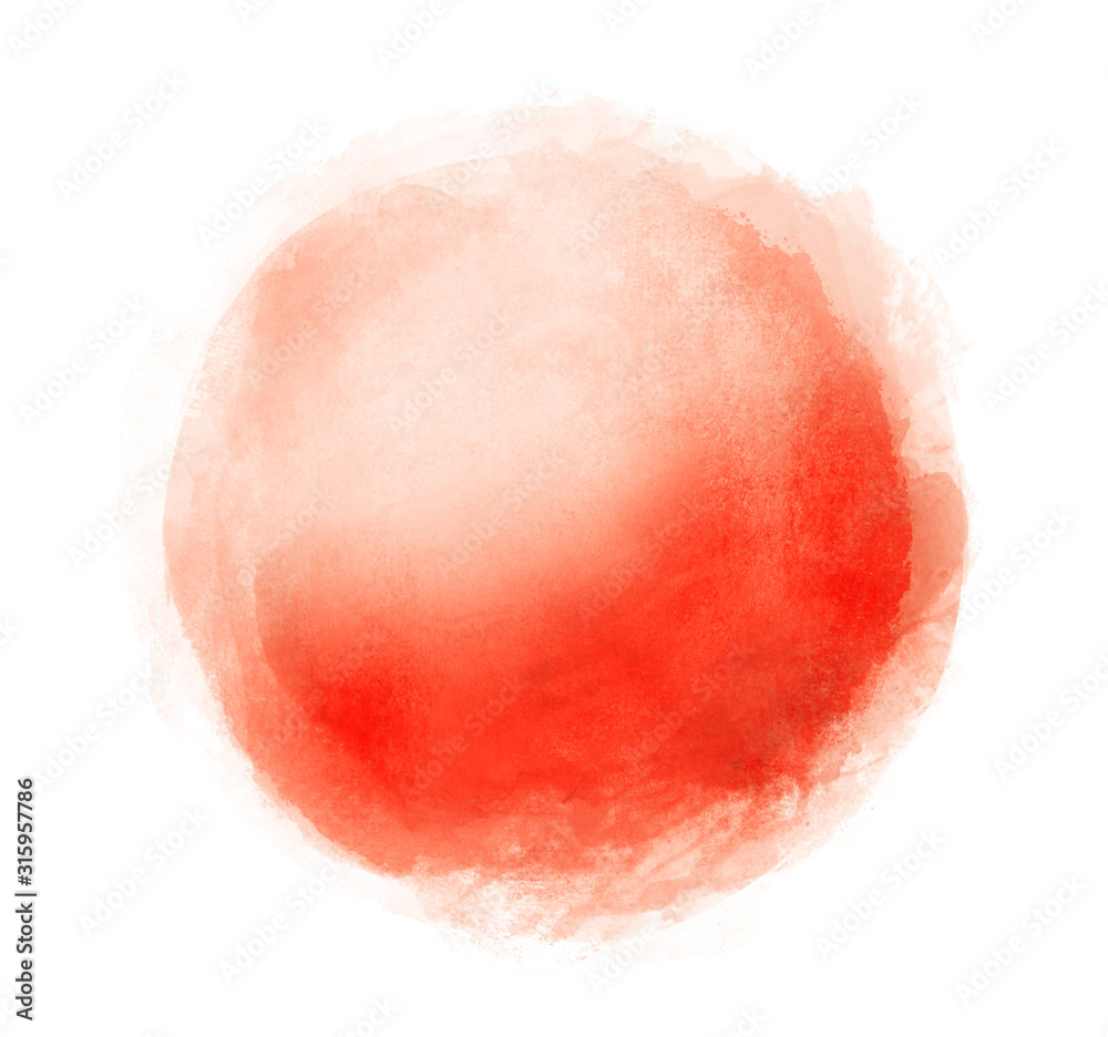 Watercolor circle on white as background Watercolor circle on white as background
