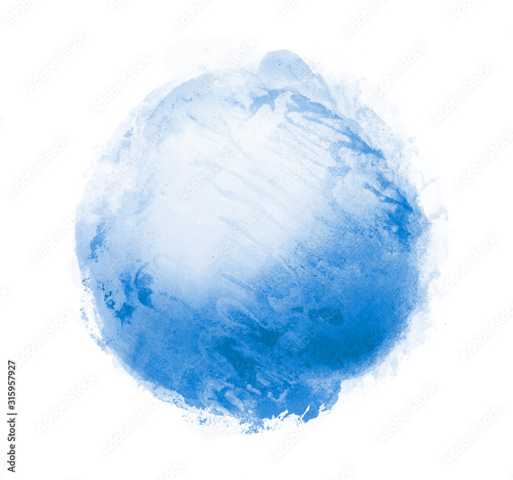 Fototapeta premium Watercolor circle on white as background