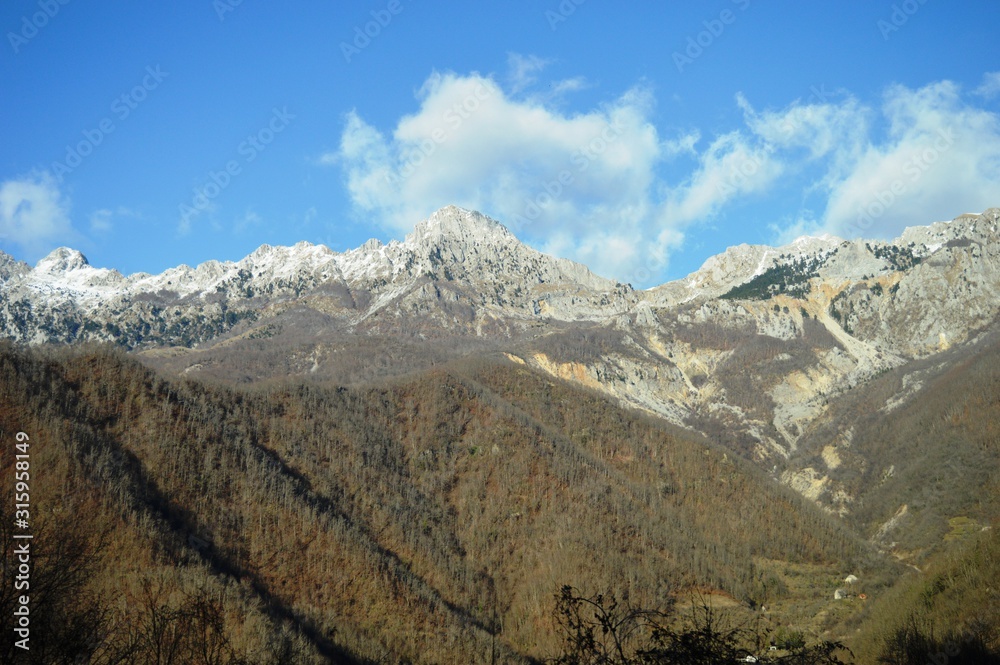 the tops of mountains covered with snow the tops of mountains covered with snow