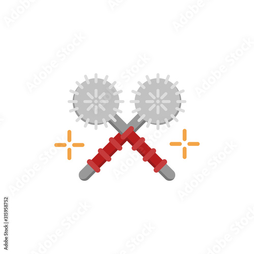 Mace colored icon. Colored element of war, armour illustration. Signs and symbols icon for websites, web design, mobile app on white background