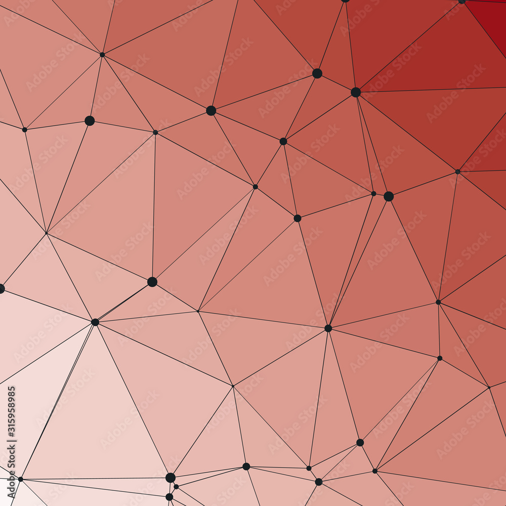Abstract Low Polygon gradient Generative Art background illustration