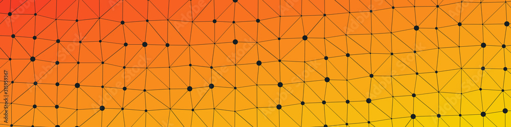 Fototapeta premium Abstract Low Polygon gradient Generative Art background illustration