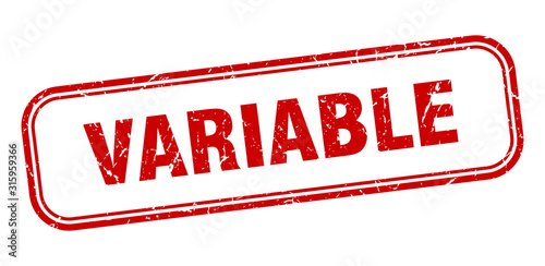 variable stamp. variable square grunge red sign