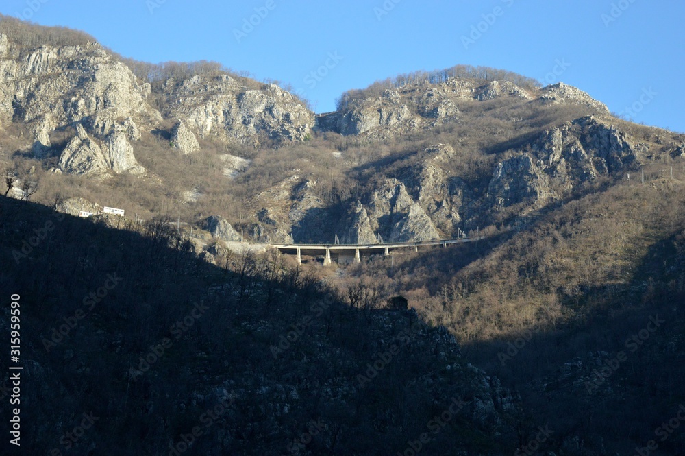 railway bridge on the mountain