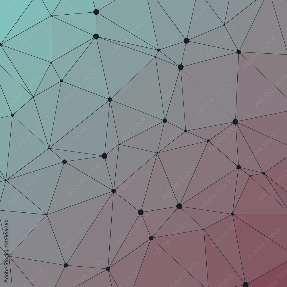 Obraz premium Abstract Low Polygon gradient Generative Art background illustration