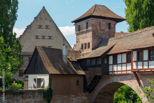 Obraz na płótnie The historic old town of Nuremberg in Franconia, Bavaria, Germany w salonie