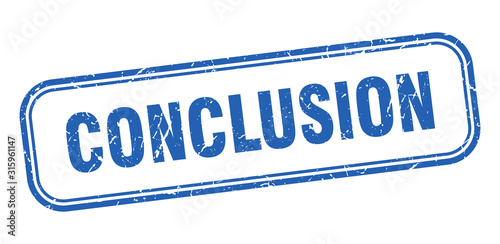 conclusion stamp. conclusion square grunge blue sign