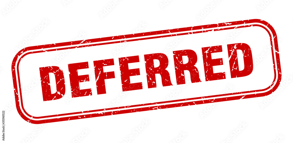 Ταπετσαρία deferred stamp. deferred square grunge red sign