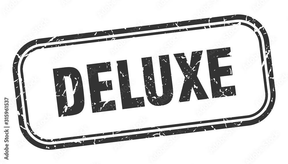 Αυτοκόλλητο deluxe stamp. deluxe square grunge black sign