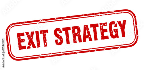 exit strategy stamp. exit strategy square grunge red sign